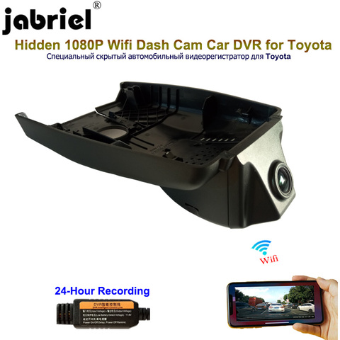 Jabriel-Cámara de salpicadero Dvr 1080P para coche, grabadora de vídeo 24 horas, cámara trasera para Toyota Chr 2022 2017 Camry yaris corolla ► Foto 1/6