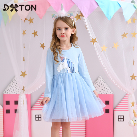 Dxton-vestidos de dibujos animados de unicornio para niñas, ropa de Navidad  para niños, vestido de bola de manga larga, LH4577 - Historial de precios y  revisión | Vendedor de AliExpress - DXTON