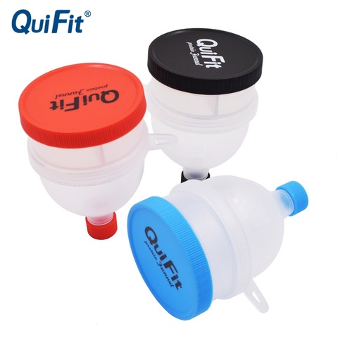 QuiFit-recipiente para polvo de 2 capas con hebilla, almacenamiento de proteína de suero de leche, multifunción, 2 en 1, caja para pastillero, sin BPA ► Foto 1/6