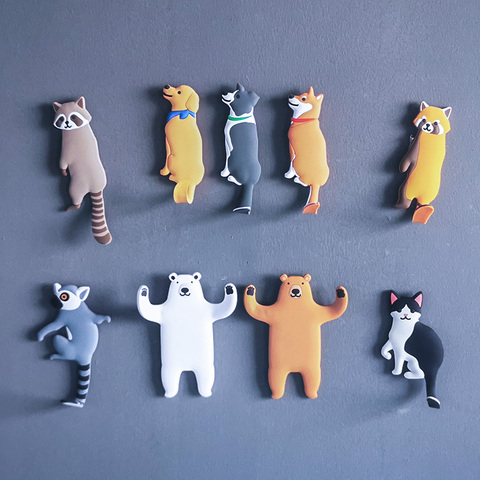 Colgador de pared de animales de dibujos animados, gancho de almacenamiento, ganchos de pared simples, decoración de pared decorativa para el hogar, colgador para pinzas del pelo ► Foto 1/6