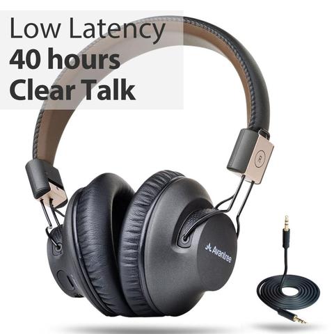 Auriculares Bluetooth Avantree Audition Pro 40 hr con micrófono para la oficina en casa, llamadas de conferencia, baja latencia APTX ► Foto 1/6
