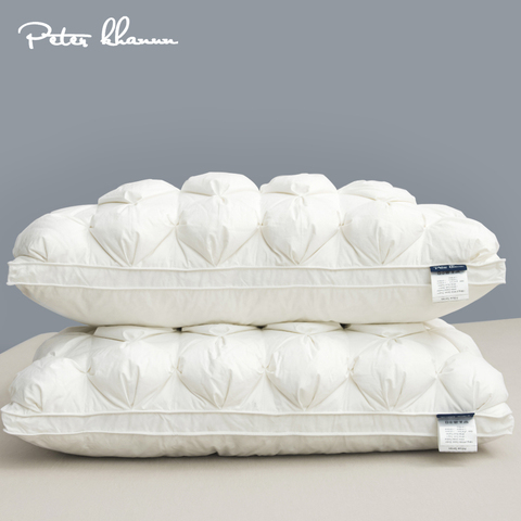 Peter Khanun-almohadas de plumas de ganso/pato blanco rectangulares, ropa de cama de algodón 100%, 48x74cm, estilo 3D de lujo, 063 ► Foto 1/6