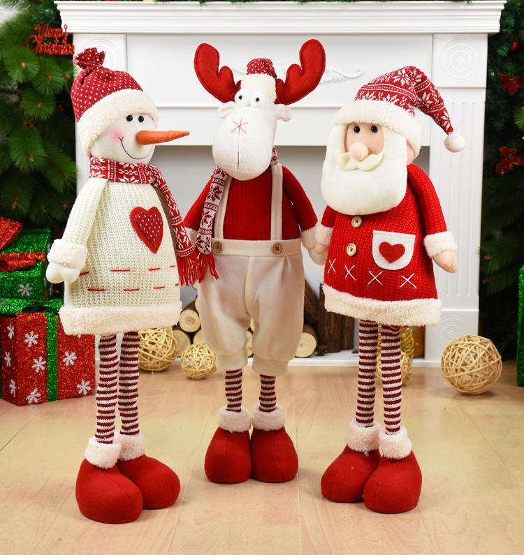 color gris y rojo Juego de 2 figuras navideñas Matches21 20 cm diseño de Papá Noel 