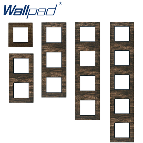 Wallpad-Panel de madera y Metal, Material de aluminio, marco de diseño de madera, solo marco de Hotel ► Foto 1/6