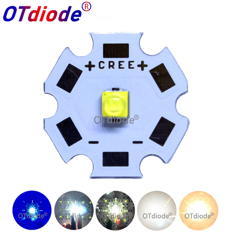 1 Uds Cree XTE LED XT-E 1-5W de alta potencia LED emisor de blanco frío azul real con 20mm 16mm PCB ► Foto 1/6