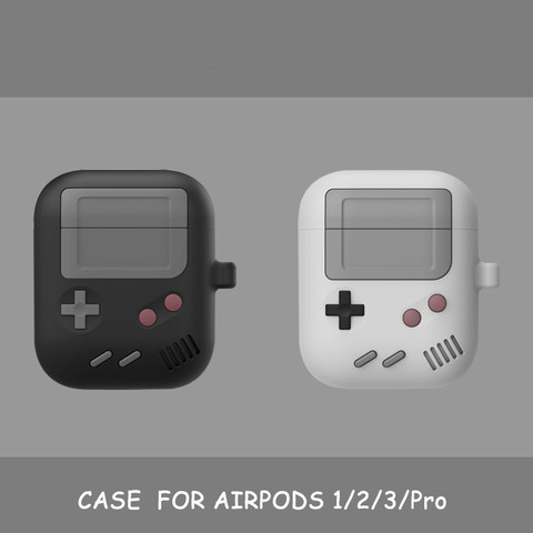 Clásico de la moda de consola de juegos Retro inalámbrico auriculares Bluetooth con carcasa para los Airpods 1 2 pro lindo 3D gameboy del auriculares cubierta ► Foto 1/6