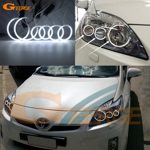 Faros delanteros de xenón para Toyota Prius 2010, 2011, 2012, 2013, 2014, Brillo Intenso, CCFL, Ojos de Ángel, anillos de halo, accesorios para coche ► Foto 1/6