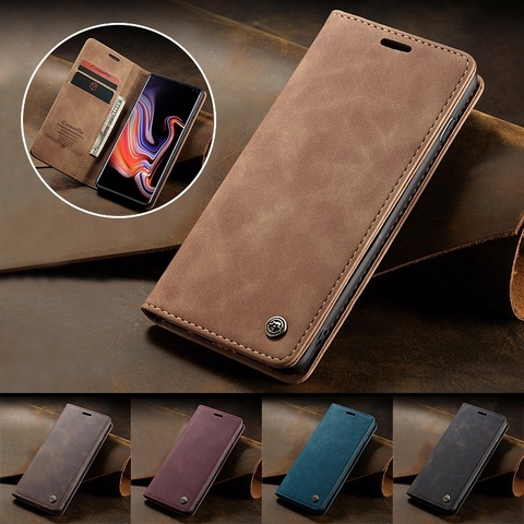 Funda de cuero Retro para Samsung Galaxy S10 S10e S9 S8 Plus S7 Edge/A20/A30/A40/A50/A70 funda tipo billetera para iPhone 11 Pro XS Max ► Foto 1/6