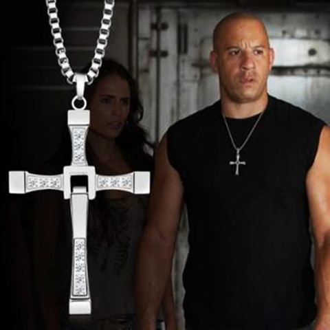 MIQIAO rápido y furioso 6 7 8 difícil Gas Actor Hip Hop Cruz Dominic Toretto COLLAR COLGANTE para los hombres regalo para Amiga de joyería de moda ► Foto 1/6