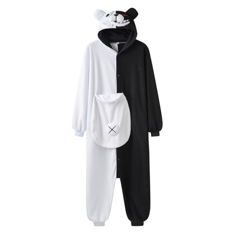 YESKIGU-Pijama Monokuma kigurumi para mujer, mono de Anime con oso, mono blanco o negro, Animal, traje de fiesta para Halloween ► Foto 1/6