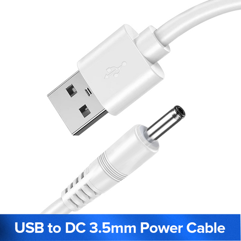 Cable de alimentación de 1,35x3,5mm USB a DC 3,5mm, enchufe de corriente CC, Cable de cargador USB 5V, cordón de barril, conector rápido para lámpara de ventilador, HUB USB ► Foto 1/5