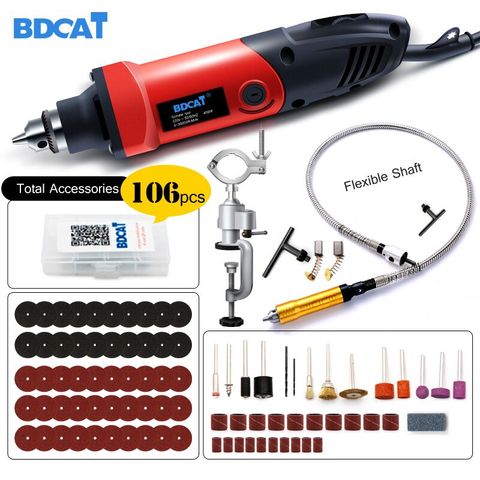 BDCAT 400 W Mini taladro eléctrico dremel con 6 posiciones de velocidad Variable Dremel estilo herramientas rotativas Mini herramientas eléctricas de molienda ► Foto 1/5