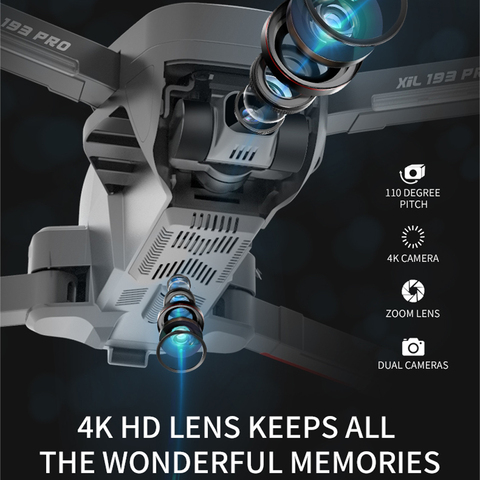 XIL-Dron con cámara HD 4K, GPS, 5G, WiFi, Motor de cardán sin escobillas, plegable, cuadricóptero con Zoom 50 veces, vuelo de 25 a 28 minutos ► Foto 1/6