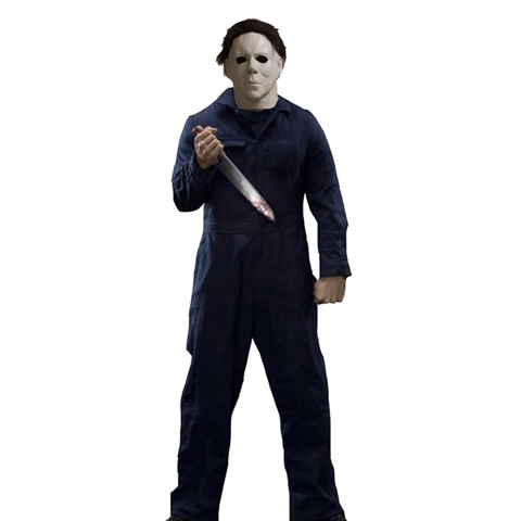 Disfraces de película de Halloween para hombres y mujeres, conjunto de uniformes de películas de terror de Michael Myers, máscaras para la cabeza, fiesta de Halloween ► Foto 1/6