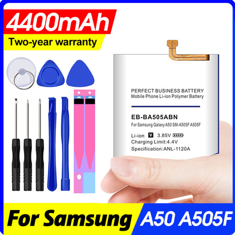 EB-BA505ABN EB-BA505ABU 4400mAh batería para SAMSUNG Galaxy A50 A505F SM-A505F A505FN/DS/GN A505W A30s A30 + herramientas ► Foto 1/5