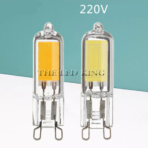 Mini lámpara LED G9 de 6W, 9W, 12W, Bombilla COB de cristal, ángulo de haz de 360 grados para iluminación del hogar, CA de 220V, 230V, reemplazo de foco halógeno ► Foto 1/6