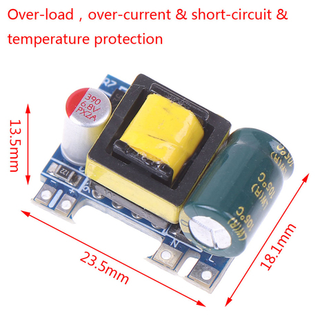 Fuente de alimentación Mini AC-DC, 110V, 120V, 220V, 230V a 5V, Módulo de placa Convertidora de 12V, 1 ud. ► Foto 1/6