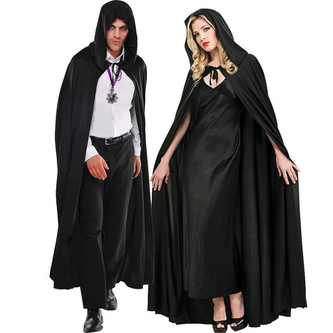 Disfraces para adultos, Disfraces de Halloween para hombres y mujeres, capas de vampiro, capa con capucha ► Foto 1/6