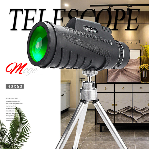 Telescopio Monocular de visión nocturna 40x60, lente prismática profesional de largo alcance, óptica para caza, Camping y turismo ► Foto 1/4