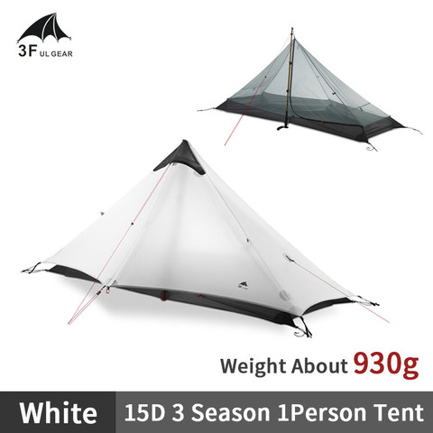 3F UL GEAR LanShan1 2 ultraligero de la tienda de Camping al aire libre 15D de Nylon de silicona 1-2 Persona de temporada de 3/4 Camping profesional tienda de pirámide ► Foto 1/6