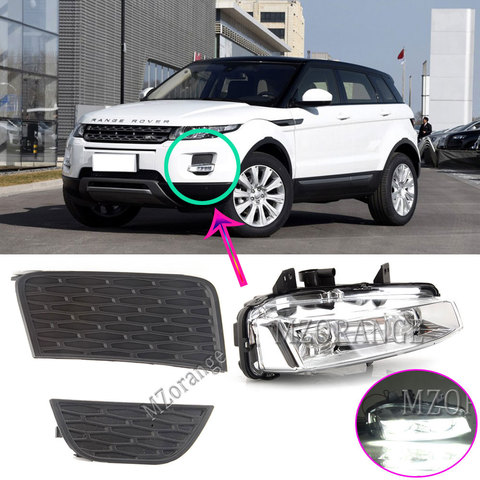 LED DRL Luz de niebla para Land Rover para Range Rover Evoque 2011-2015 cubierta de luces antiniebla Grill cubre Marco de luz diurna ► Foto 1/6