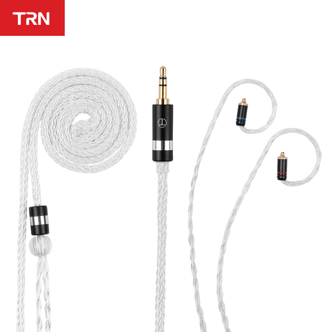 TRN T6 16Core chapados en plata OCC cobre Litz/3,5 MM con MMCX/2PIN conector de Cable auriculares Cable para TRN VX V90S BA8 ► Foto 1/6