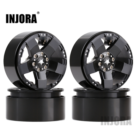 INJORA 4 piezas Metal 2,2 Beadlock llanta 5 radios Hub para 1/10 RC Rock orugas Axial SCX10 90046 RR10 los espectros TRAXXAS TRX4 ► Foto 1/6