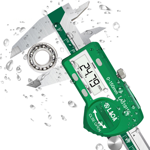LAOA-calibrador Vernier Digital de 0 a 150mm, acero inoxidable, medición electrónica Industrial, regla de medición a prueba de agua ► Foto 1/6