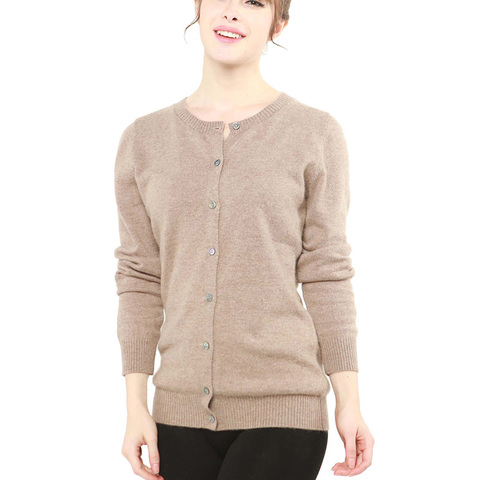 100% lana Merino mujeres suéter Cardigan 2022 otoño invierno cálido suave, de punto Cárdigan para mujer mujeres suéter de cachemira ► Foto 1/6