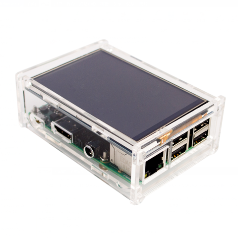 Carcasa de acrílico Compatible con Raspberry Pi 2 Pi3, modelo B, pantalla táctil LCD TFT Original de 3,5