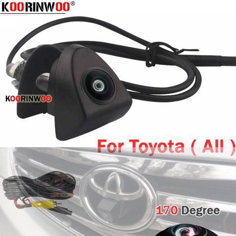 Cámara frontal con LOGO de Koorinwoo para coche, gran angular, 180, para Toyota Corolla Highlander Camry Prado C-HR Fortuner Willanda ► Foto 1/6