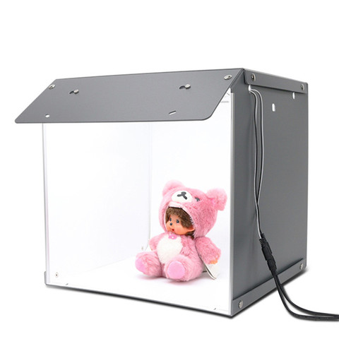 SANOTO, caja de luz de sobremesa para fotografía de 16x16 pulgadas, 102 Uds., luces LED regulables, portátil, plegable, tienda para grabación de fotos en estudio, Softbox ► Foto 1/6