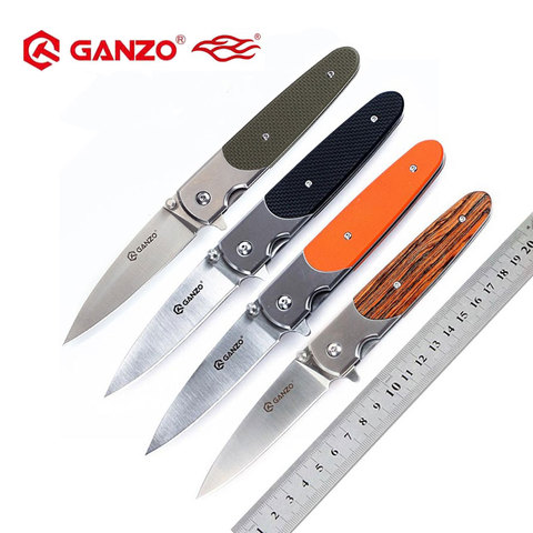 58-60HRC Ganzo de G743-1 440C G10 o mango de madera plegable cuchillo de supervivencia Camping herramienta de caza de bolsillo cuchillo táctico edc al aire ► Foto 1/6