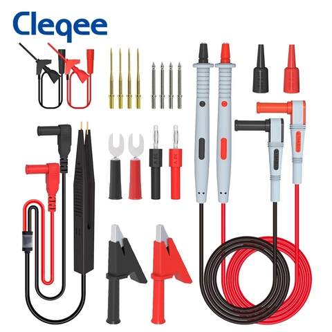 Cleqee-Kit de cables de prueba de agujas reemplazables, sondas para multímetro Digital, sensor de Cable para multímetro ► Foto 1/6