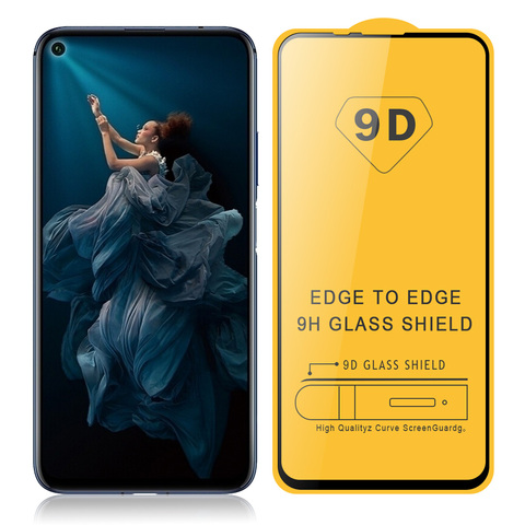 Protector de pantalla de cristal templado 9D para móvil, película a prueba de explosiones 9H, para Huawei Honor 20 Pro, 6,26