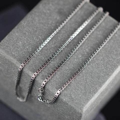 BOCAI-collar de plata de ley 925 con doble caja, joyería de plata de ley Thai hecha a mano para mujeres ► Foto 1/6