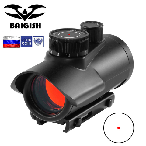 BAIGISH-mira holográfica de punto rojo, 1x30mm, 11mm y 20mm, montaje de Weaver carril para óptica de caza táctica ► Foto 1/6