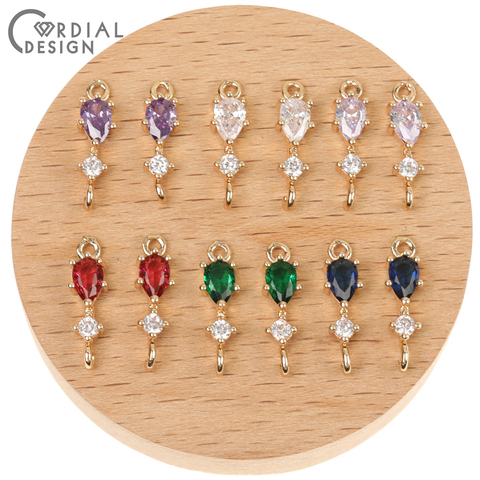 Cordial Design 100 Uds 5*18MM pendientes accesorios/hecho a mano/encantos/conectores de CZ/DIY/forma de gota/resultados de la joyería y componentes ► Foto 1/6