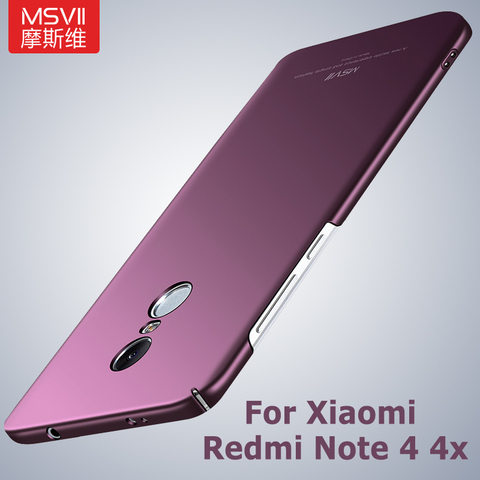 Redmi Note 4x caso Msvii mate para Xiaomi Redmi Note 4 versión Global caso Xaomi cubierta de la PC por Xiaomi Nota 4x4x4 Pro ► Foto 1/6