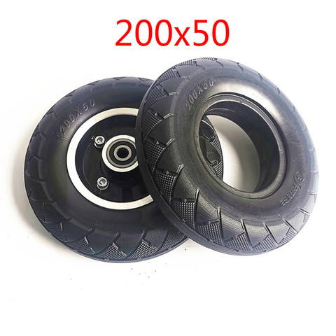 A prueba de explosión 200x50 sólido neumático sin cámara de 8 pulgadas Scooter Eléctrico de rueda delantera y cinturón de la rueda trasera de 200*50 neumático sólido partes ► Foto 1/5