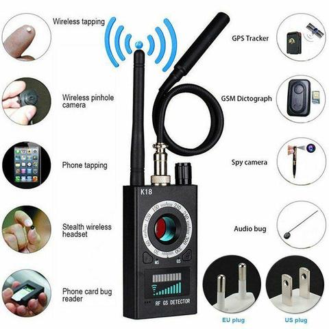 K18 Multi-función Anti Detector de error de Audio Mini cámara espía buscador GSM señal GPS lente de RF de rastreador detectar cámara inalámbrica ► Foto 1/6