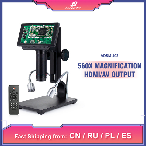 AndonstarNew, microscopio HDMI/AV de larga distancia, microscopio digital USB para reparación de teléfonos móviles, herramienta de soldadura, reloj bga smt ► Foto 1/6