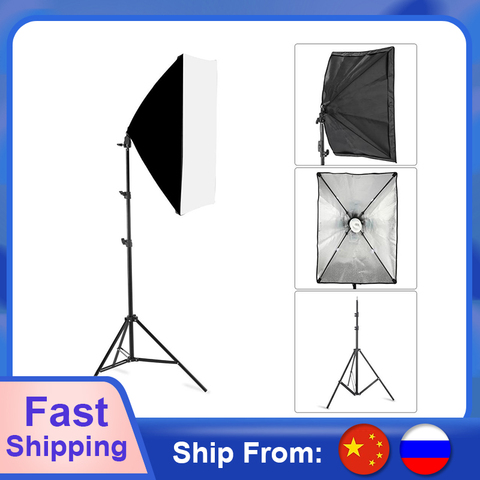 Kits de iluminación Softbox para fotografía, sistema de luz continua profesional para equipo de estudio fotográfico, 50x70CM ► Foto 1/6