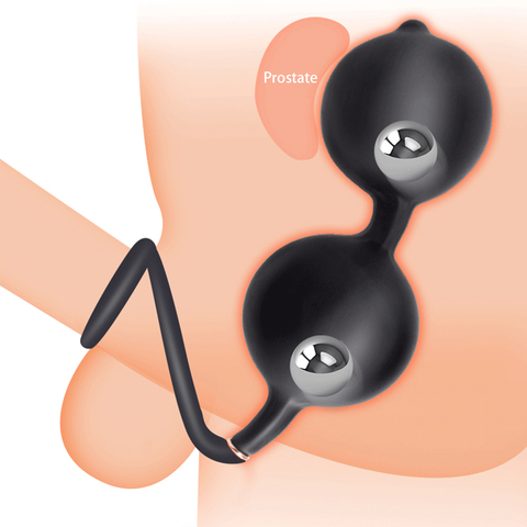 Al aire libre Anal cuentas hombre profundo ampliable ejercicio macho con anillos gran tapón Anal próstata masajeador con bola de Metal ► Foto 1/6