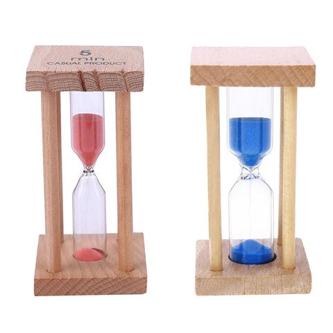 Temporizadores de reloj de arena para niños, marco de madera, regalo, dientes, cepillo, reloj de arena, decoración del hogar, temporizador de arena, 5 minutos ► Foto 1/6