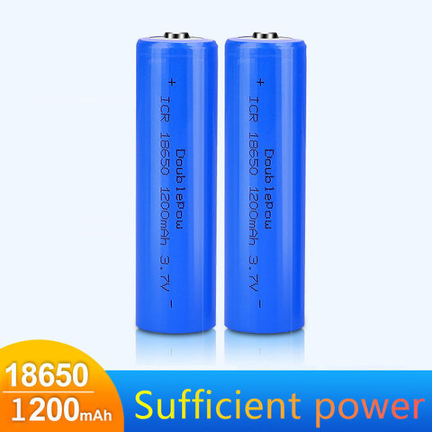 Acumulador de batería recargable de litio para linterna, 18650, 1200mAh, 3,7 V, azul, nuevo ► Foto 1/5