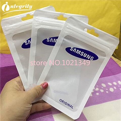 50 unids/lote 9*15cm cremallera de plástico al por menor de almacenamiento de bolsas para electrónica Bluetooth auriculares Paquete de Samsung Cable Usb ► Foto 1/6
