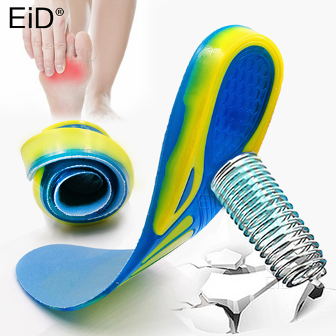 Gel de silicona Plantillas pie Cuidado para fasciitis plantar talón Spur Correr deporte Plantillas almohadillas de amortiguación arco plantilla ortopédica ► Foto 1/6