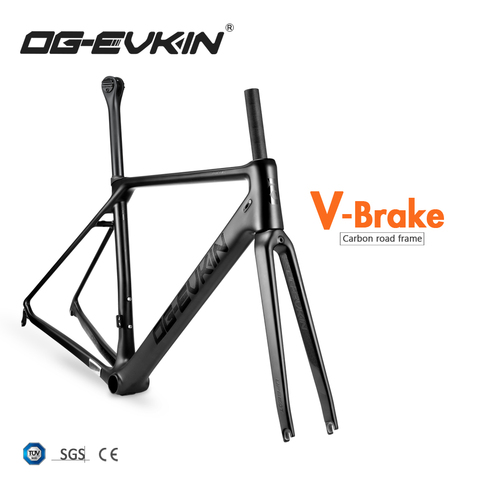 OG-EVKIN-Cuadro de bicicleta de carretera de carbono CF025 T1000, Marco UD Matt BB86, 1-1/8 