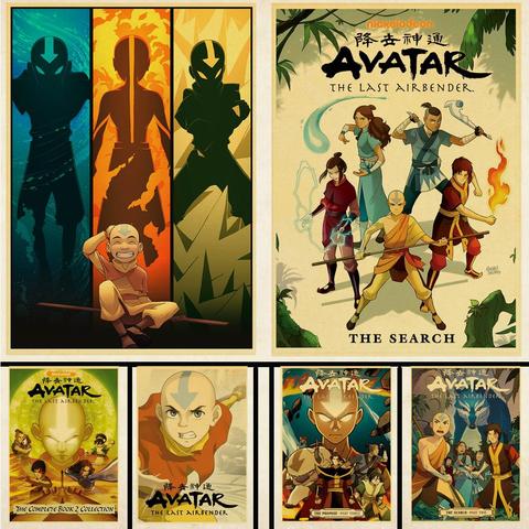 Póster retro de Avatar de Anime, decoración de material de papel kraft, cuadro decorativo para sala de estar, dormitorio, bar y cafetería ► Foto 1/6